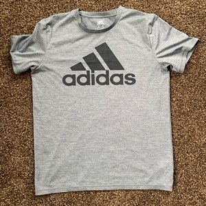 Gray adidas workout athletic t shirt boys size xl